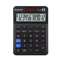 Calculadora Ecopower EP-C303 12 Dígitos/Batería - Preto