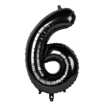 Globo Número 6 32" Preto