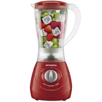 Liquidificador Mondial Easy Power L-550-R 550 Watts 2 Velocidades + Pulsar 220V ~ 50/60 HZ - Vermelho/Cinza