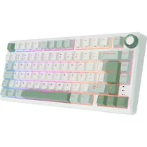 Teclado Gamer Royal Kludge RKR75 75% Mecânico RGB Sem Fio - SKY Cyan (Português)