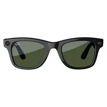 Óculos de Sol Ray-Ban Meta Wayfarer RW4008 Wifi Meta Ia 32GB - F Shiny Black/L G-15 Green