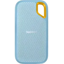 SSD Externo de 2TB Sandisk Extreme Portable SDSSDE61-2T00-G25B 1.050 MB/s de Leitura - Azul Claro/Amarelo