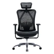 Cadeira de Escritorio Ergonômica Sihoo M57C-201 / Cadeira de Mesa de Computador com Encosto de Cabeça Ajustável e Suporte Lombar - Preto