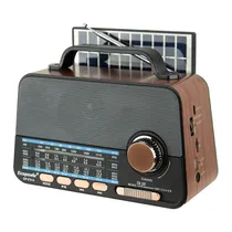 Rádio Ecopower EP-F314 Bluetooth/ USB/ SD/ FM/ AM/ Painel Solar - Brown