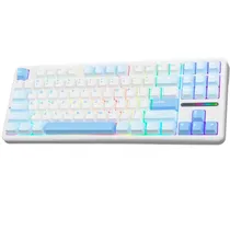 Teclado Aula F87 RGB Meca.80% Gray/ W In/ Sea Blue W s.Blue/ Whit/ D.B Dark Blue