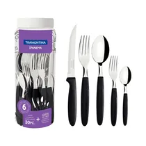 Juego de Cubiertos Tramontina Ipanema 23398/088 Negro 30 Piezas