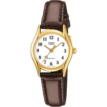 Relógio Casio LTP-1094Q-7B4RDF Analógico Feminino - Branco/Dourado/Marrom