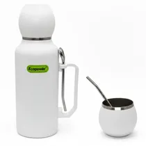 Ecopower Termo EP-G111 1300ML c/Guampa+Bombilla Blanco