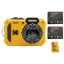 Câmera Digital Kodak Pixpro WPZ2 Yellow + 2 Baterias/Microsd 16GB
