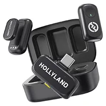 Microfone Hollyland Lark A1 Duo Lavalier Wireless / USB-C - Space Cinza