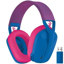 Headset Gaming Sem Fio Logitech G435 com USB para PC PS4 PS5 Nintendo Switch Roxo/Azul
