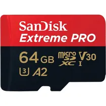 Cartão Micro SD 64GB Sandisk Extreme Pro 200MBS - SDSQXCU-064G-GN6MA