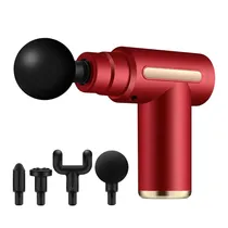 Massageador Massage Gun RAJ-18 - Multifuncion - Recarregável - Vermelho