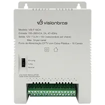 Fuente para CCTV Visionbras VB-F16CH 16CH / 12V / 1A / Bivolt