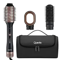 Escova Elétrica Quanta Fastcurly QTKCS9000 3 Em 1 1.200 Watts 127 V ~ 60 HZ - Preto/Rosa