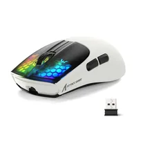 Mouse Gamer Sem Fio Attack Shark X5 Trimodo USB-C, BT, 2.4GHZ, White/Black