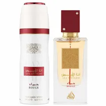 Kit de Perfume Lattafa Ana Abiyedh Rouge 60ML+Deo 200ML