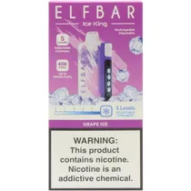 Vaper Descartavel Elfbar Ice King 40K Grape Ice 40000 Puffs