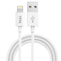 Cabo TFN CLIGUSB1MTPWH USB-A para Lightning / 1 Metro / 2.4A - Branco (Tpe)
