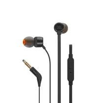 Fone de Ouvido JBL Tune T110 com Conector Jack 3,5MM/Microfone - Black
