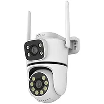 Câmera de Segurança 4LIFE FLD25X 2ND Gen Dual Vue Outdoor / Wi-Fi / 3.5K / 360° - Branco
