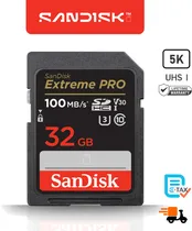 Memoria SD 32GB Sandisk Extreme Pro 100-90MB/s U3 Uhs I (SDSDXXO-032G-GN4IN)