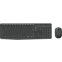Teclado Logitech + Mouse Wireless MK235 920-007901 Esp Preto