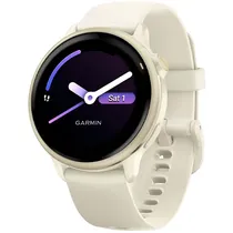 Relógio Garmin Vivoactive 6 010-02985 com GPS/Wi-Fi - Lunar Gold/Bone