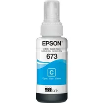 Garrafa de Tinta Epson T673220 - Ciano 70 ML