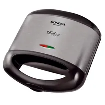 Sanduicheira Mondial S07 2 Em 1 Preto com Prata 800W 110V