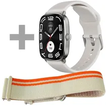 Relógio Haylou RS5 LS19 com Bluetooth - Prata/Branco + Pulseira