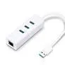 Adaptador USB-C para Rede RJ45 TP-Link UE330C Gigabit Con 3 Portas USB 3.0