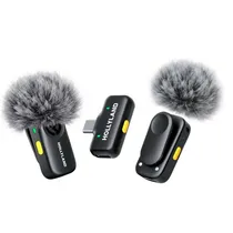 Microfone Sem Fio Hollyland Lark A2 Mini Duo USB-C 1RX + 2TX Cancelamento de Ruído Por Ia Space Gray
