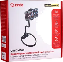 Soporte Celular p/Cuello Quanta QTSCM360 Manosfree Black