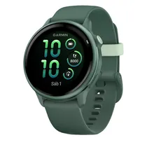 Smartwatch Garmin Vivoactive 6 010-02985-02 com Tela 1.2 Amoled / 5 Atm / 42MM / Wi-Fi - Jasper Green