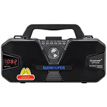 Rádio Portátil Ecopower EP-F329 Bluetooth / AM / FM / USB / TF / LED - Cinza