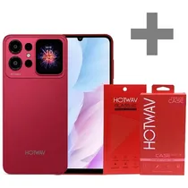 Celular Hotwav X100 Se Dual Sim de 64GB/4GB Ram de 6.75" 13MP/5MP - Crimson Red + Capinha + Película