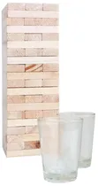 Jogo Jenga de Madeira Fantasia Sexual (33 Peças+2 Copo)