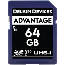 Cartão de Memória Delkin SD 64GB Advantage 100MBS V30