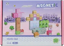 Cubos Magnéticos de Construção Magnetic Building Cubes Chuang Huang - CH1381 (48 Pçs)