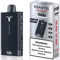 Vaper Descartavel Ignite V150 Black Sour Raspberry 15000 Puffs