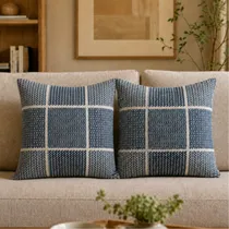 Funda de Almohada Decorativa Hogar Textil 50X70CM -  Blue Striped