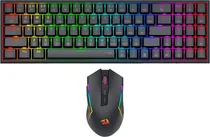 Teclado e Mouse Sem Fio Redragon S136 Preto (Inglês)