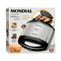 Sandwichera Mondial Inox Grill Premium s-07 800W - Negro - SUC-1-Matriz / 110V