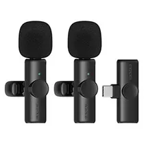Microfone Satellite A-MK231 Wireless / USB-C - Preto