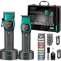 Kit Cortador de Cabelo e Trimmer Voyager VGR 2 IN1 V-885S2 Recarregável - Verde
