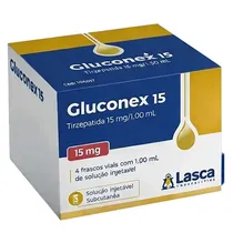 Tirzepatida Gluconex Lasca 15MG 4 Ampolas