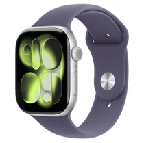Apple Watch Series 11 MEVA4AM/A Caixa Alumínio 46MM Prateado- Esportiva Roxo Névoa M/L