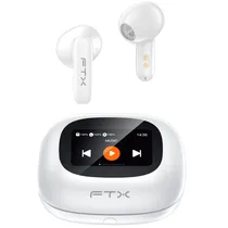 Fone de Ouvido FTX E97L-WH Bluetooth/Mic/Touch/IPX6 com Tela LED - White