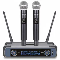 Ecopower Microfono Inalambrico EP-M604 2MIC Negro
